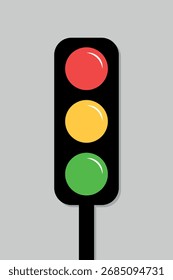 traffic light symbol, simple flat vector illustration