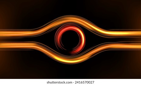Traffic Light Trails, Long Time Exposure Motion Blur Effect, Vector Illustration
