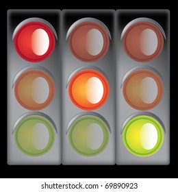 Traffic light variation - illustration