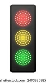 Semáforo. Clipart de Vector aislado sobre fondo blanco.