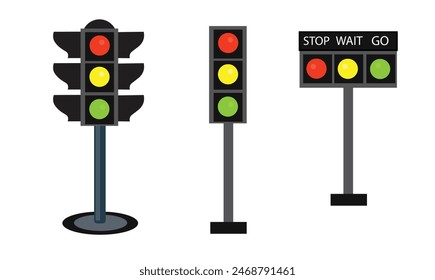 Traffic light vector for commercial use.