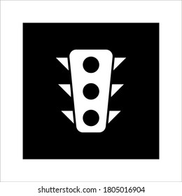 traffic light vector. editable. highway icon on white background