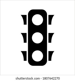 traffic light vector. editable. highway icon on white background
