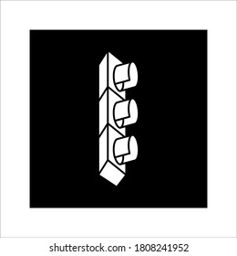 traffic light vector. editable. highway icon on white background