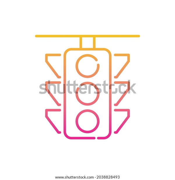 Traffic Light vector gradient icon style\
illustration. Eps 10\
file