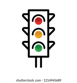 Traffic light vector icon