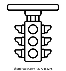 Icono de vector de luz de tráfico. Se puede usar para imprimir, móviles y aplicaciones web.