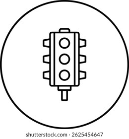 Icono de Vector de semáforo. Se puede utilizar para aplicaciones de impresión, móviles y de Web.