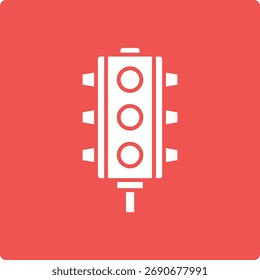 Ampel-Vektorsymbol. Kann für Druck-, Mobil- und Web-Anwendungen verwendet werden.