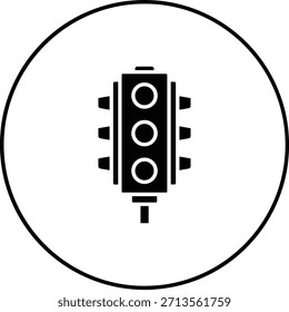 Icono de Vector de semáforo. Se puede utilizar para aplicaciones de impresión, móviles y de Web.