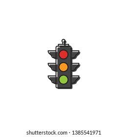 traffic light vector icon concept design isolated on white background