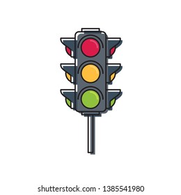 traffic light vector icon concept design isolated on white background