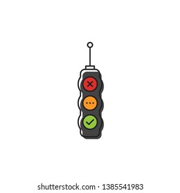 traffic light vector icon concept design isolated on white background
