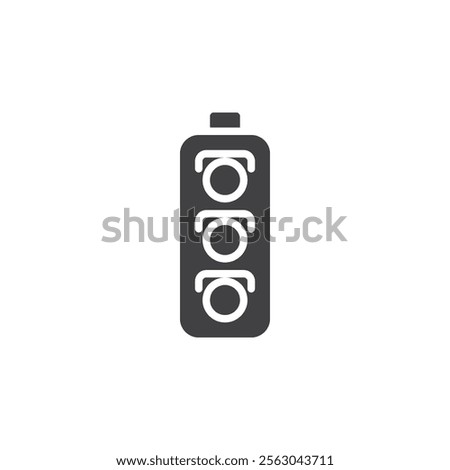 Traffic light vector icon. filled flat sign for mobile concept and web design. Racing Traffic Light  glyph icon. Start signal symbol, logo illustration. Vector graphics