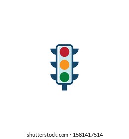 traffic light vector icon illustration white background