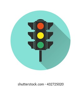 Traffic light vector icon. Illustration isolated for graphic and web design.