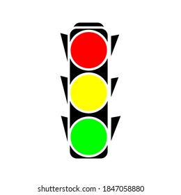 Traffic light vector icon on white background
