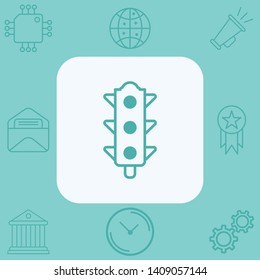 Traffic light  vector icon sign symbol