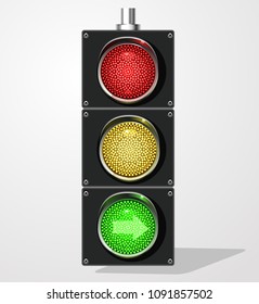 Traffic light, vector illustration