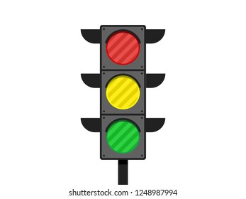 	
Traffic light, vector illustration