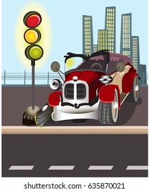 Traffic light, vector illustration