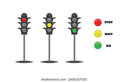 Traffic light vector illustration design for use