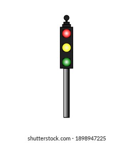 Traffic light vector illustration for icons, logos or other purposes. Simple flat vector design