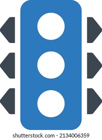 ilustración del vector de semáforo en un fondo transparente. Símbolos de calidad premium. Icono vector glifos para concepto y diseño gráfico.