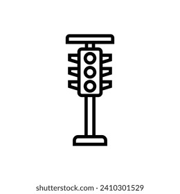 Traffic Light Vector Line Icon Design