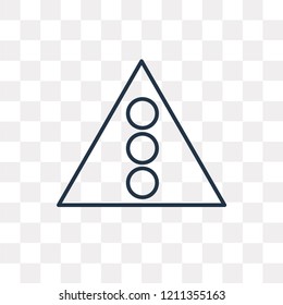 Traffic light vector outline icon isolated on transparent background, high quality linear Traffic light transparency concept can be used web and mobile