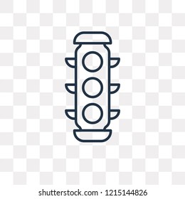 Traffic Light vector outline icon isolated on transparent background, high quality linear Traffic Light transparency concept can be used web and mobile