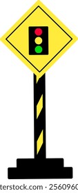 traffic light vector for safety in the road