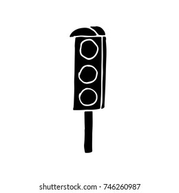 traffic light vector sketch