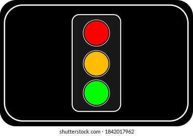 IT IS A TRAFFIC LIGHT VECTOR, SUITABLE FOR STICKERS OR RIVERS