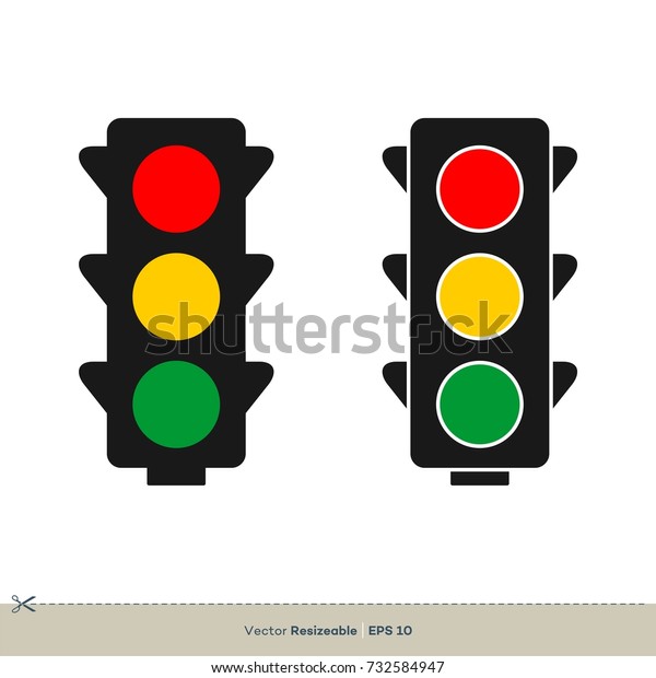 Traffic Light Vector Template Illustration Design Stock Vector (Royalty ...