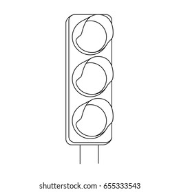 Traffic light for vehicles.Car single icon in outline style vector symbol stock illustration web.