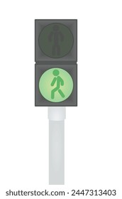Paseo del semáforo. Ilustración vectorial