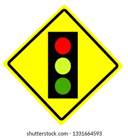 Traffic Light Warning Sign Stock Vector (Royalty Free) 1331664593