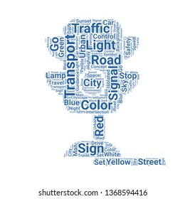 traffic light word cloud. tag cloud about traffic light