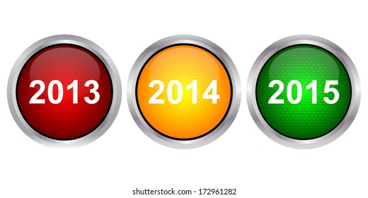 Traffic light with years 