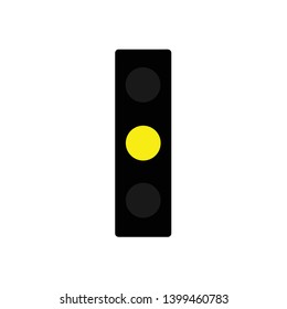Traffic Light Yellow Icon Vector