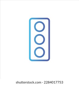 traffic light1 icon with isolated vektor and transparent background.