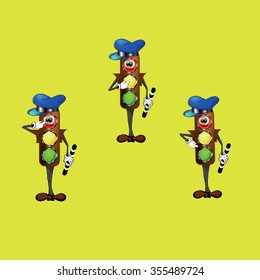 traffic light,cap, rod adjuster, show knowledge, vector ,pattern
