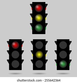 Traffic Lights Stock Vector (Royalty Free) 255642364 | Shutterstock