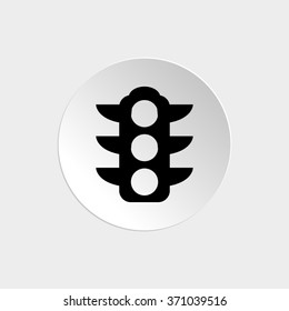 Traffic lights   black vector icon