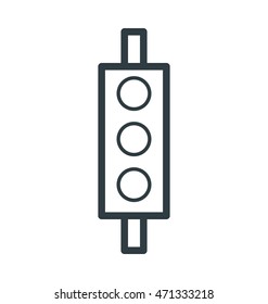 Traffic Lights Bold Icon Illustration