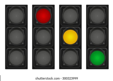 traffic lights for cars vector illustration isolated on white background
