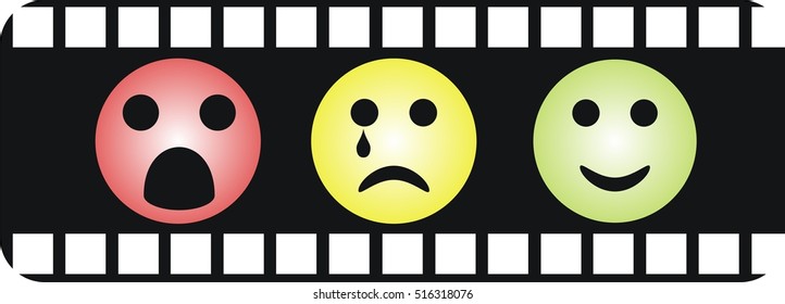 Traffic lights, film strip.