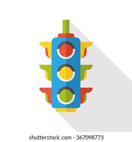 Traffic lights flat icon