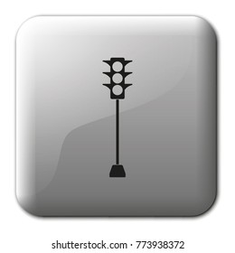 Traffic lights flat vector icon.